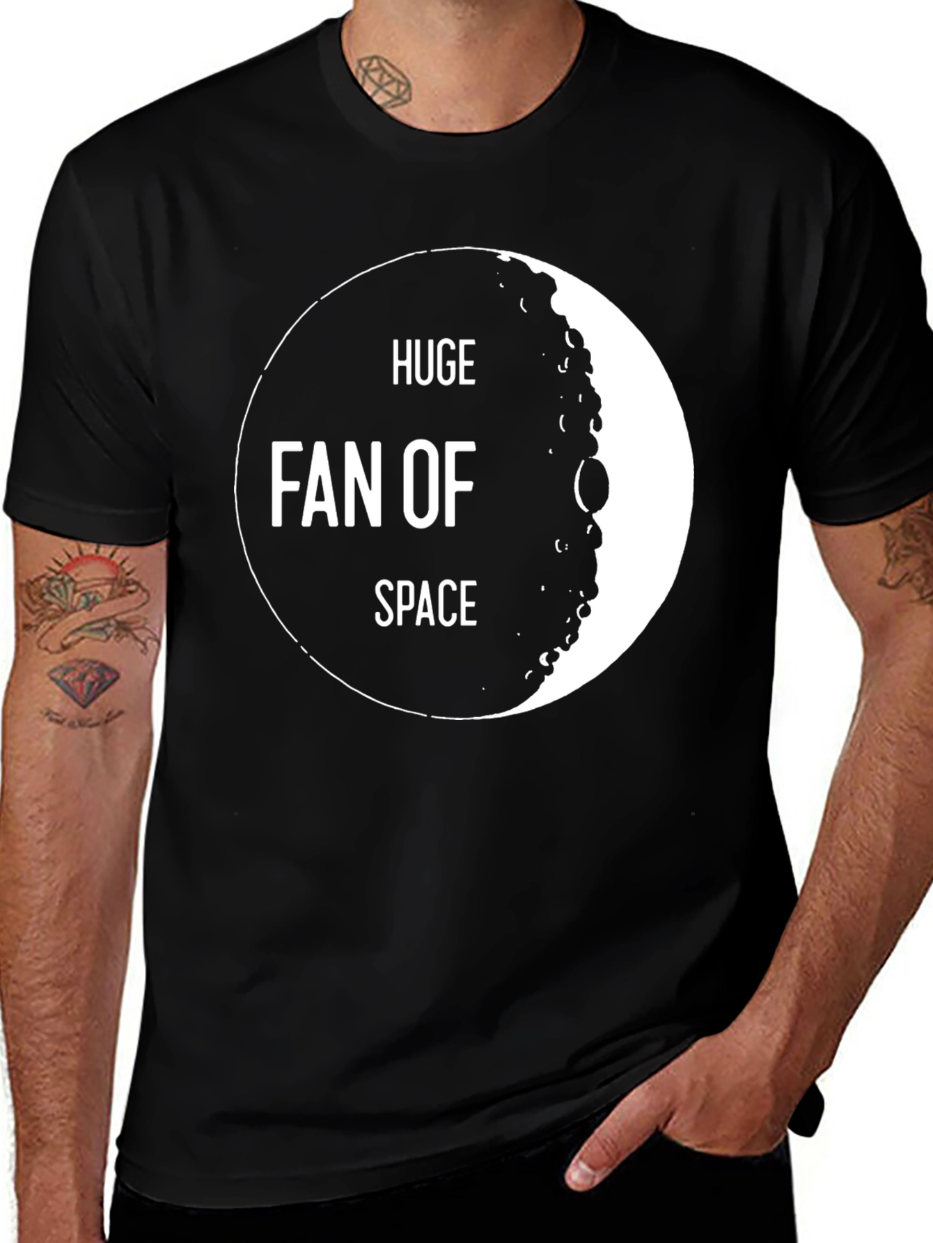 Huge Fan Of Space Graphic Tee - Black