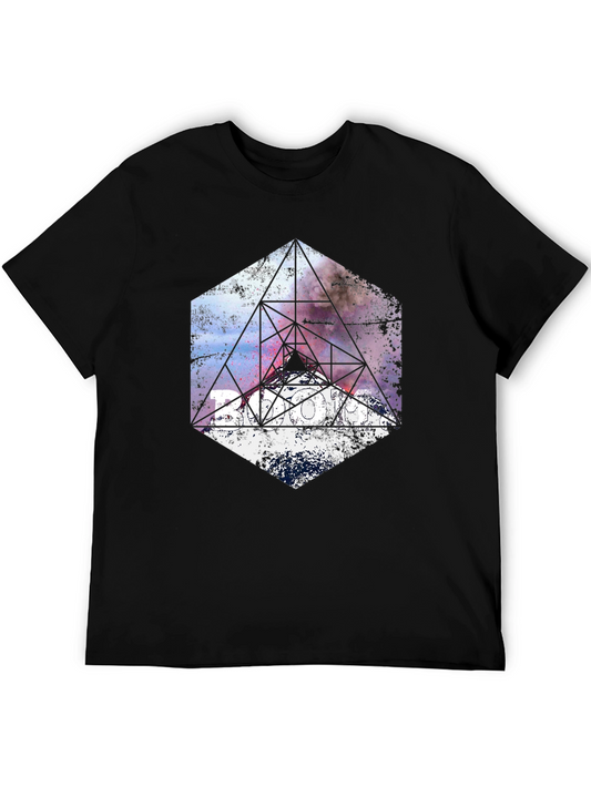 Geometric Galaxy T-Shirt - Modern Graphic Tee