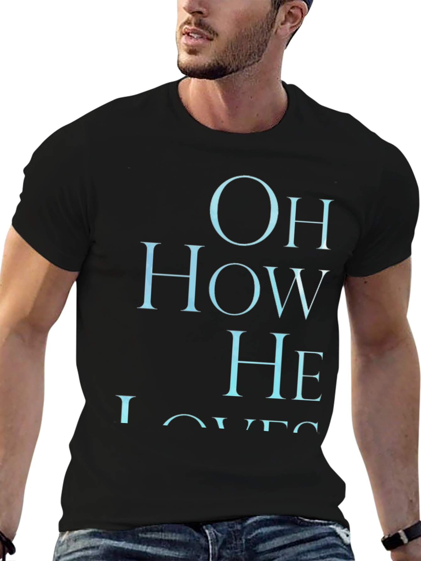 Oh How He Loves Graphic T-Shirt - Black