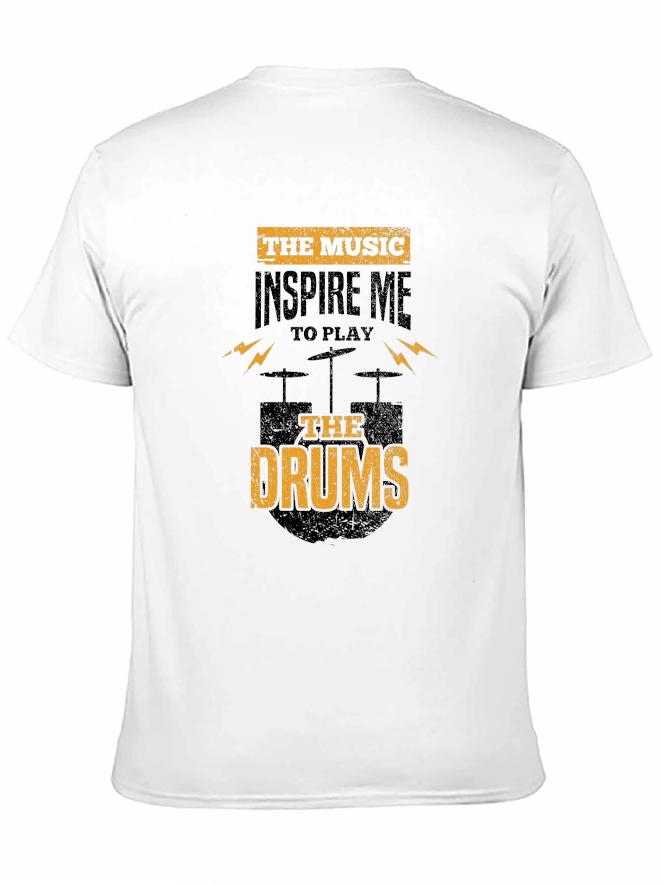 Inspiring Music Drums Black T-Shirt