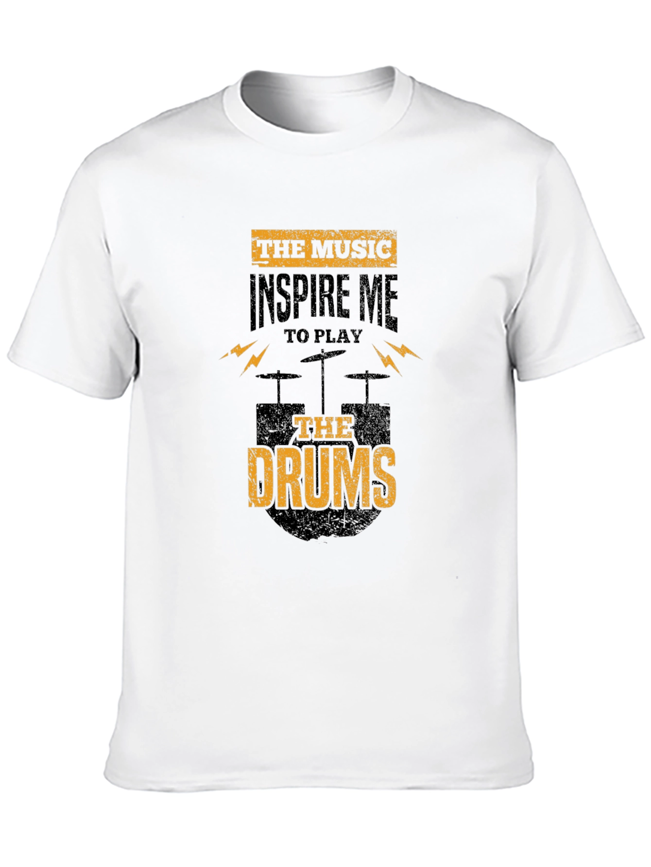 Inspiring Music Drums Black T-Shirt