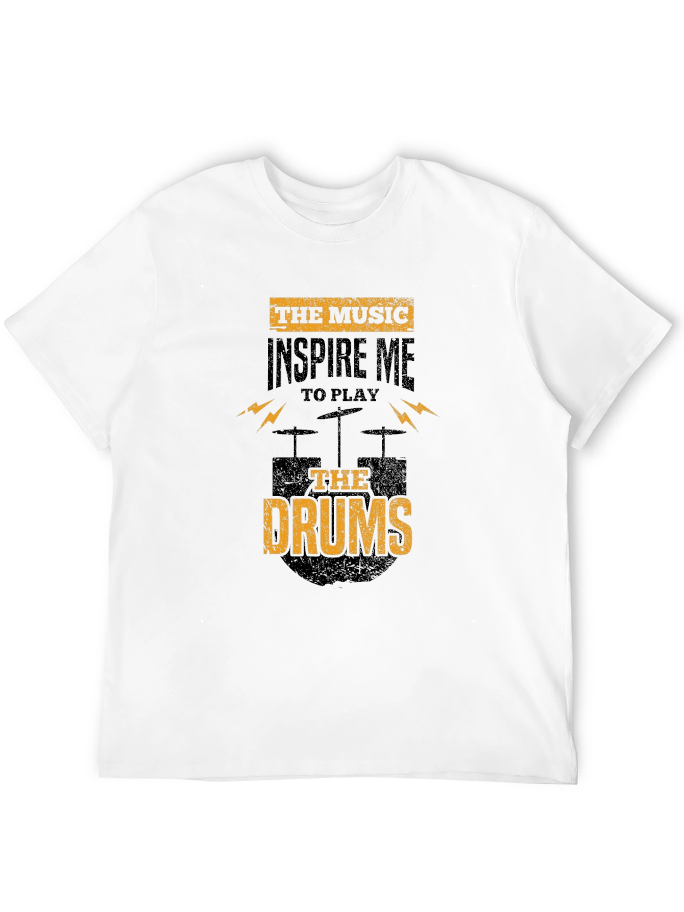 Inspiring Music Drums Black T-Shirt