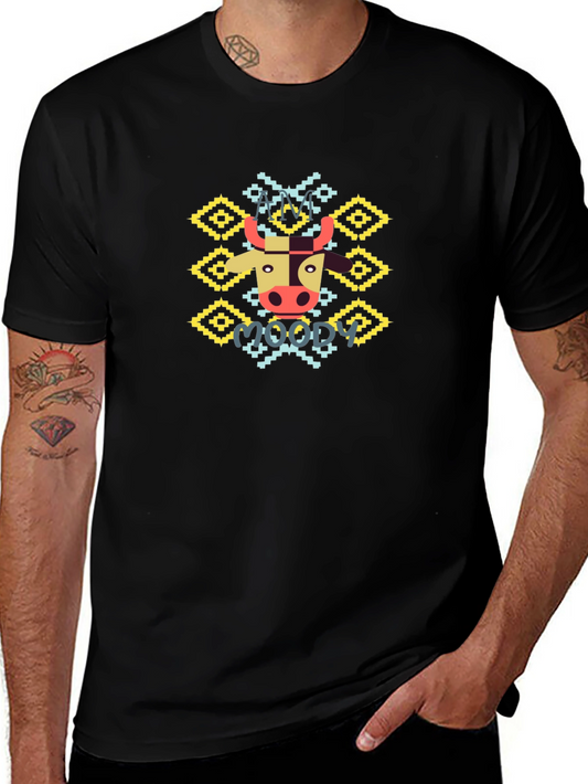 Moody Cow Graphic Tee - Fun & Unique Style