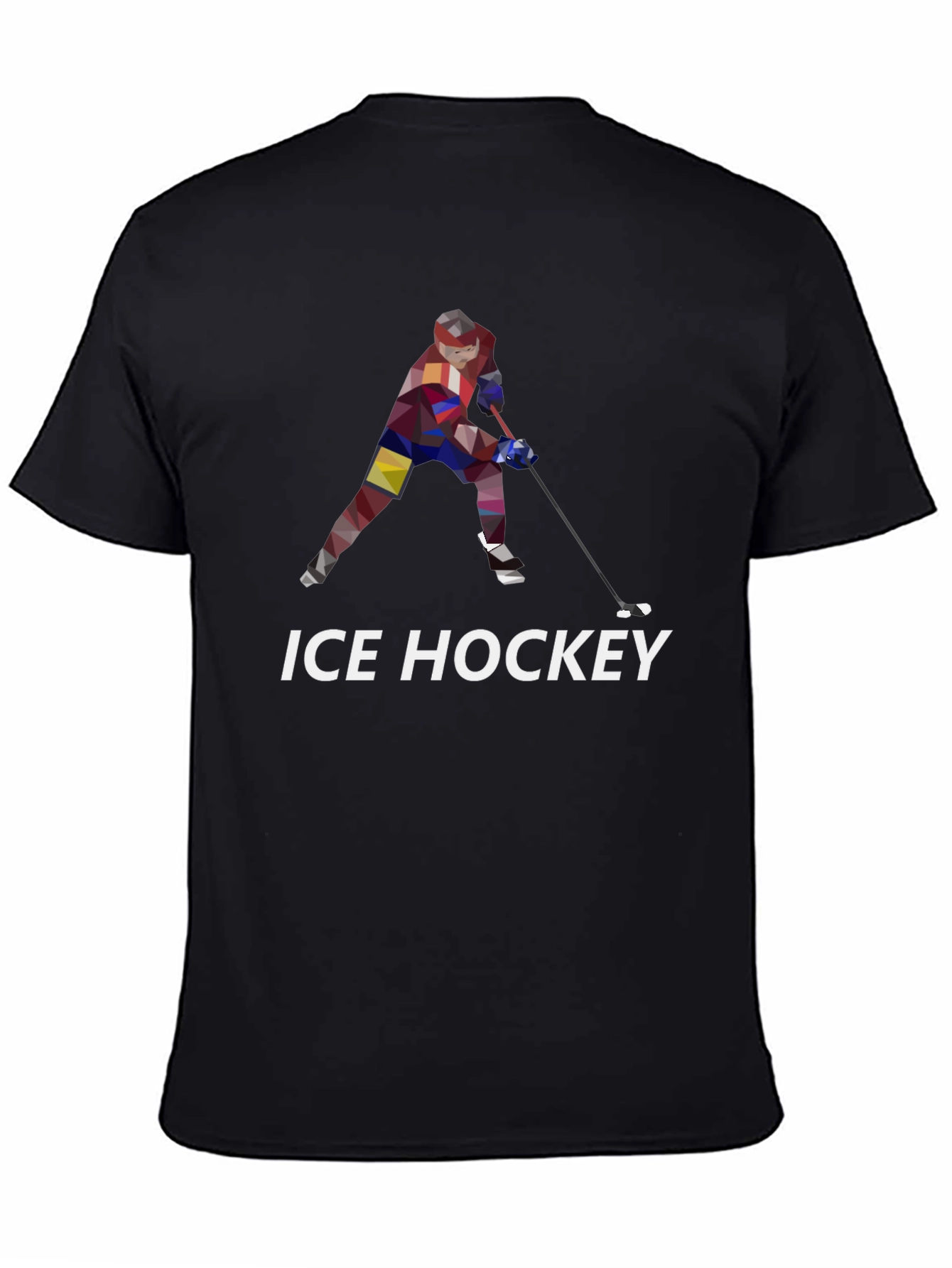 Ice Hockey Graphic T-Shirt - Black