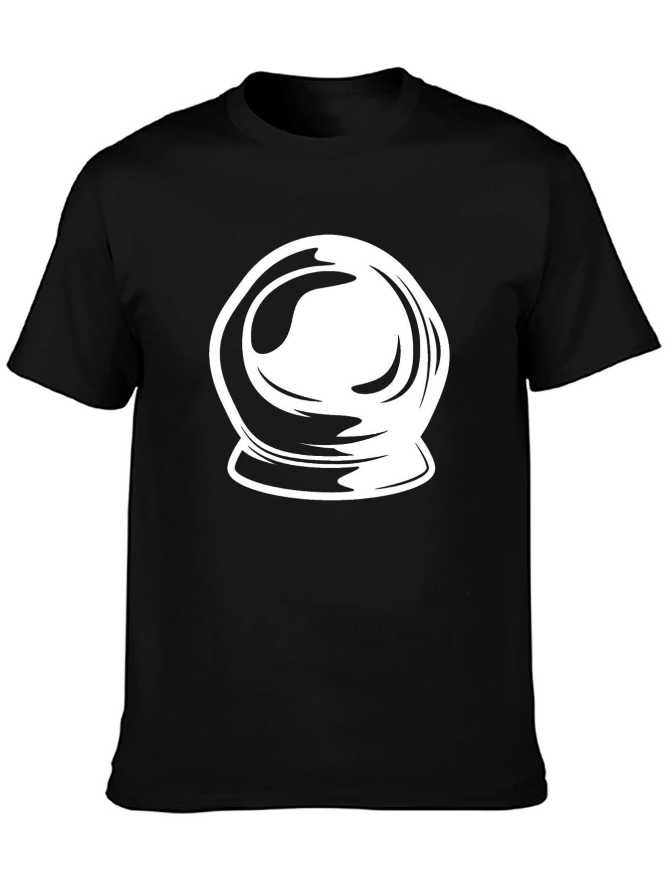 Mystic Crystal Ball Graphic Tee - Black Cotton Blend