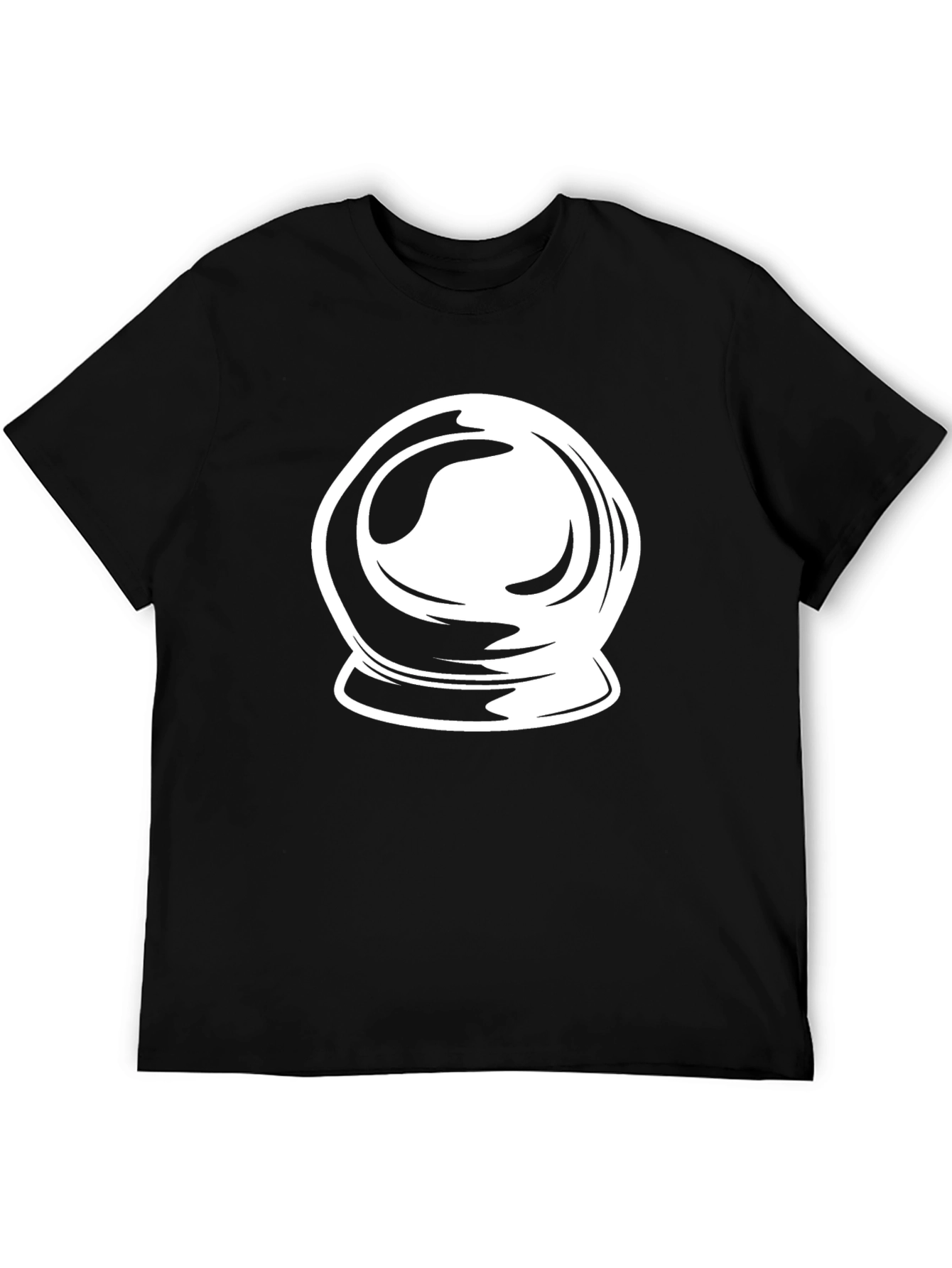 Mystic Crystal Ball Graphic Tee - Black Cotton Blend