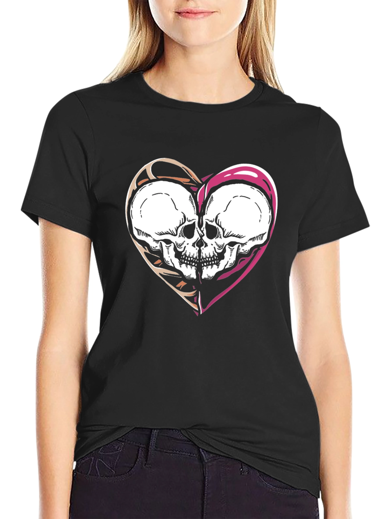 Skull Heart Graphic T-Shirt - Unisex Design