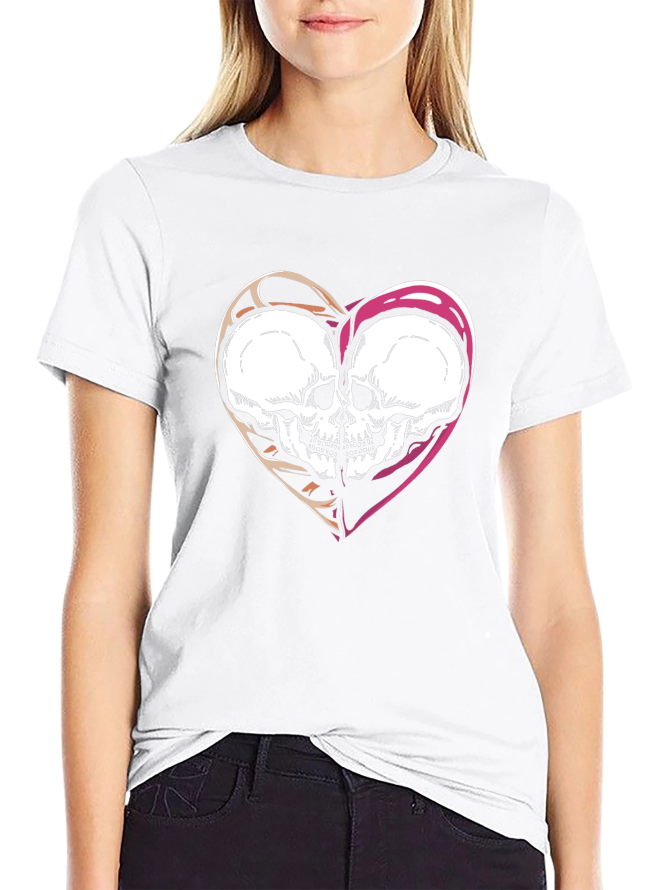 Skull Heart Graphic T-Shirt - Unisex Design