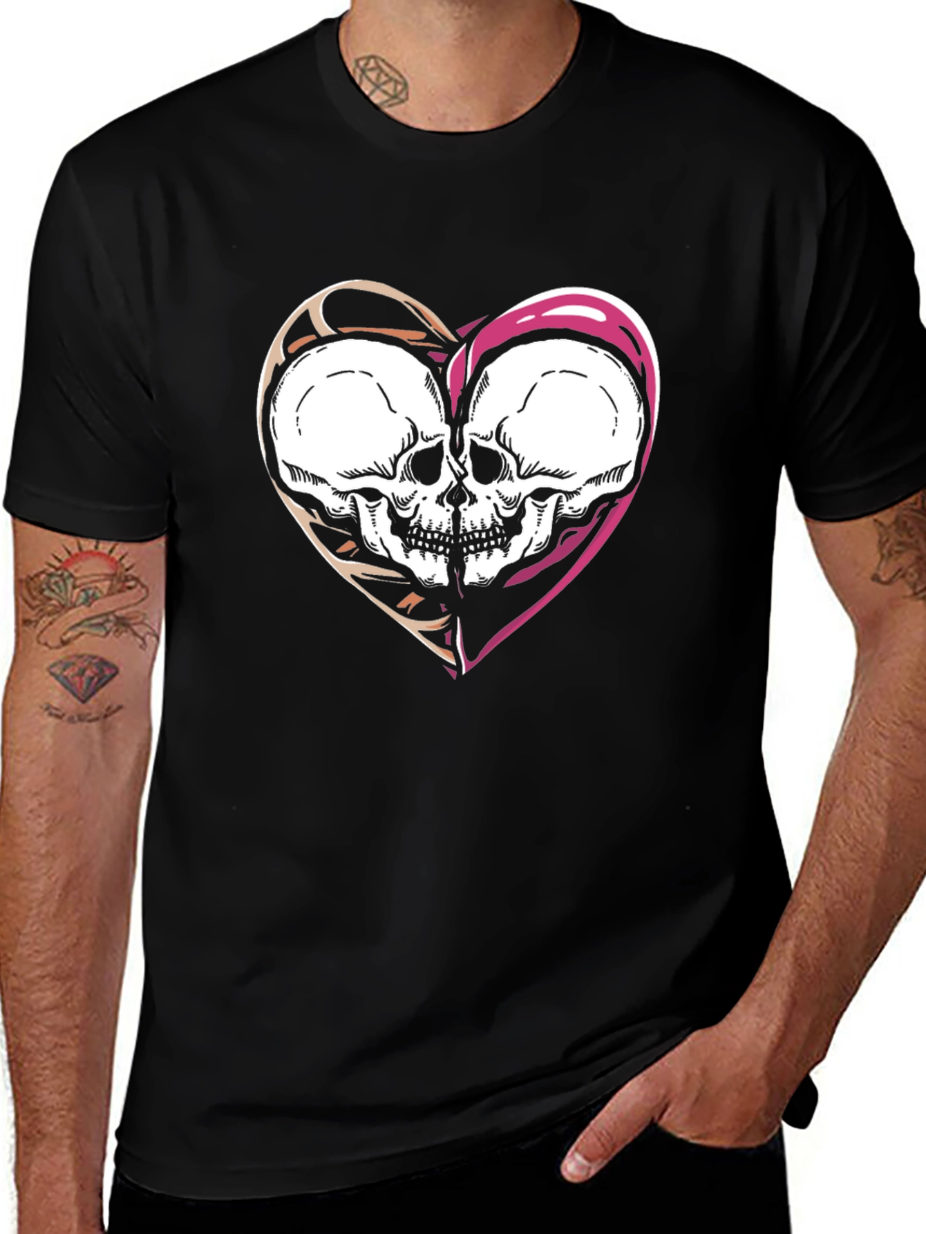 Skull Heart Graphic T-Shirt - Unisex Design