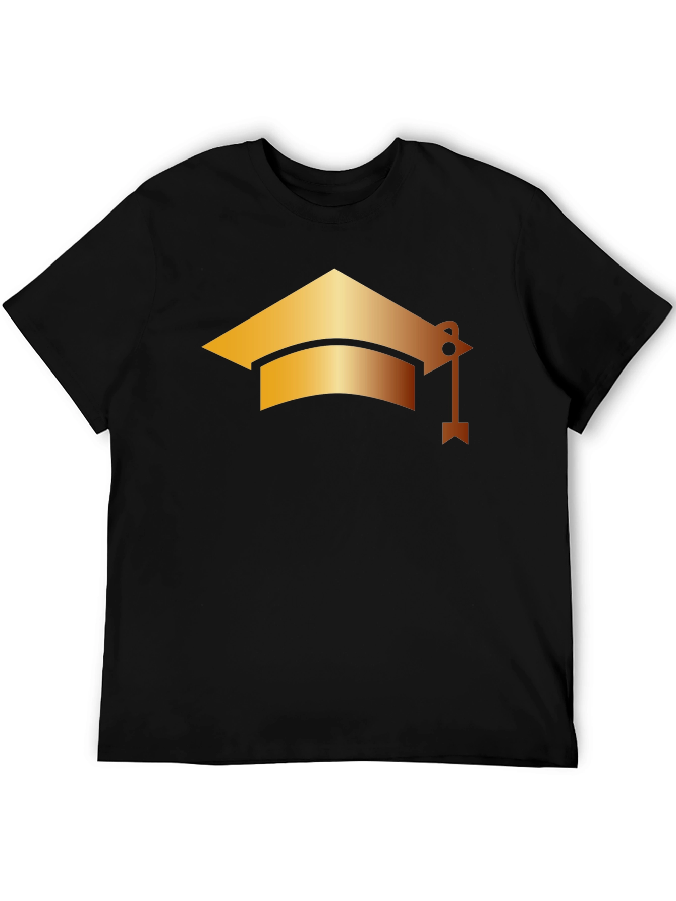 Graduation Cap Graphic Black T-Shirt