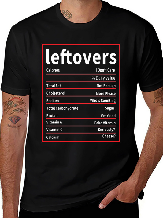 Leftovers Nutrition Facts Funny T-Shirt