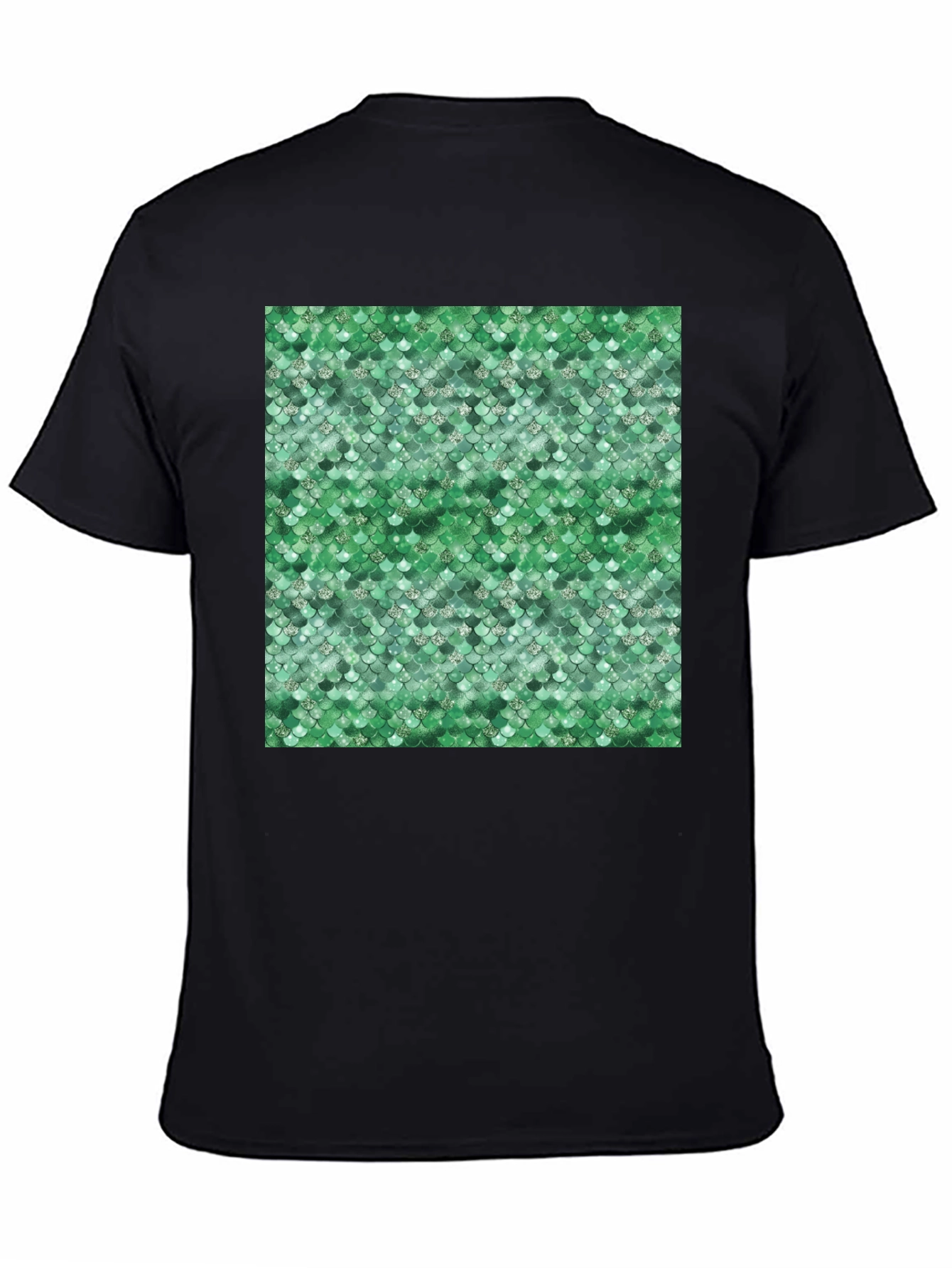 Emerald Green Mermaid Scale Print T-Shirt