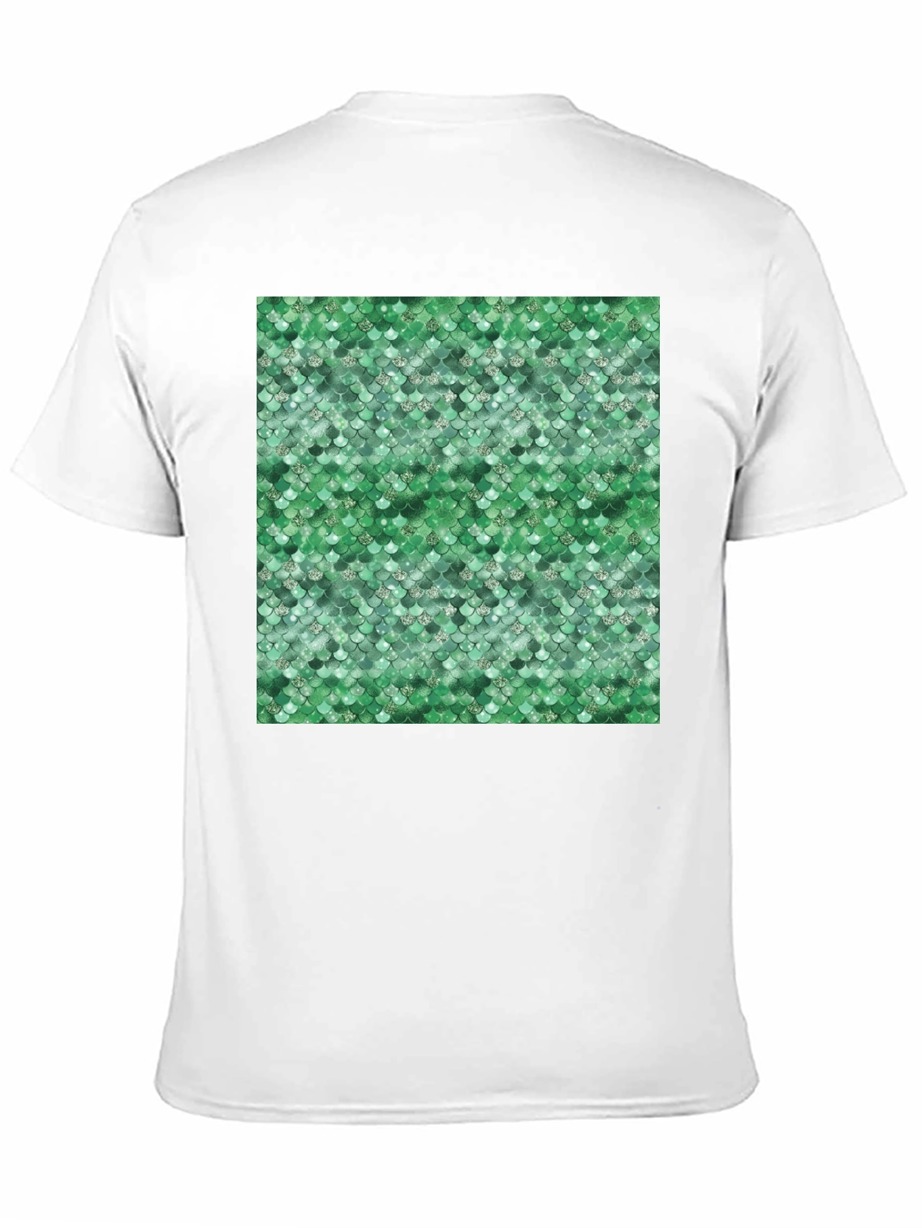 Emerald Green Mermaid Scale Print T-Shirt