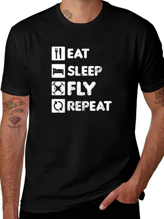Eat Sleep Fly Repeat Drone T-Shirt