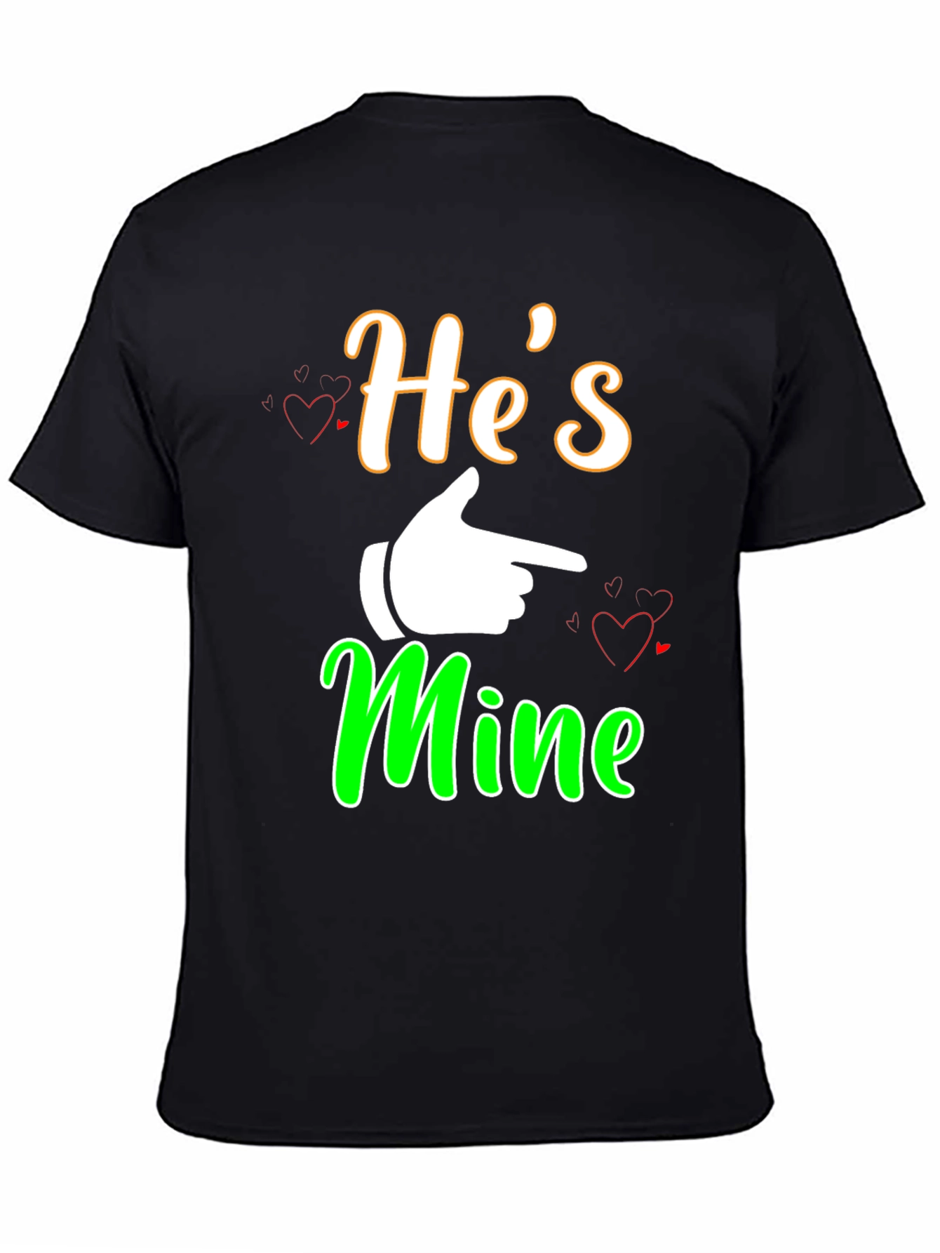 Hes Mine Graphic Tee - Black Cotton Blend