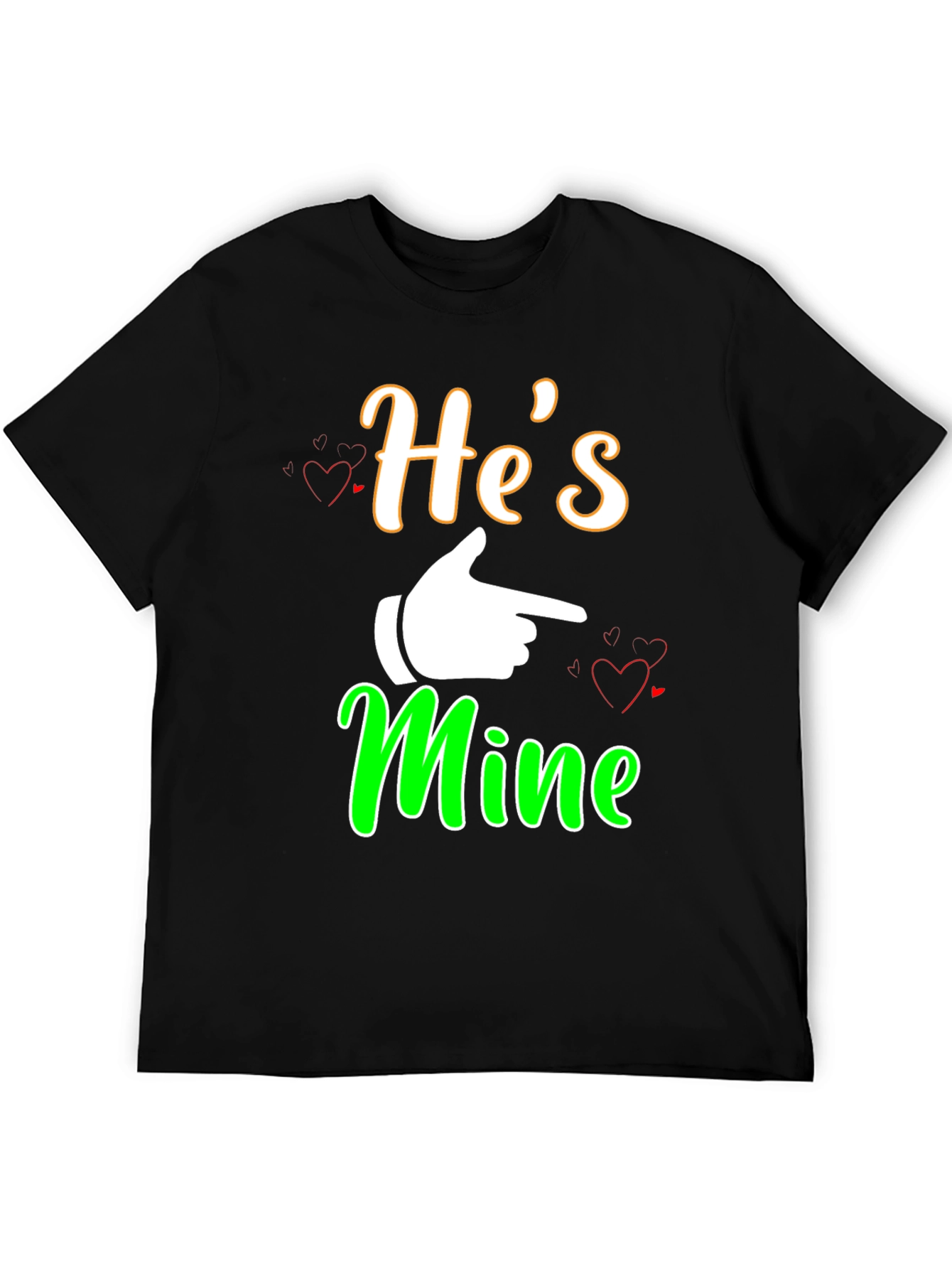 Hes Mine Graphic Tee - Black Cotton Blend