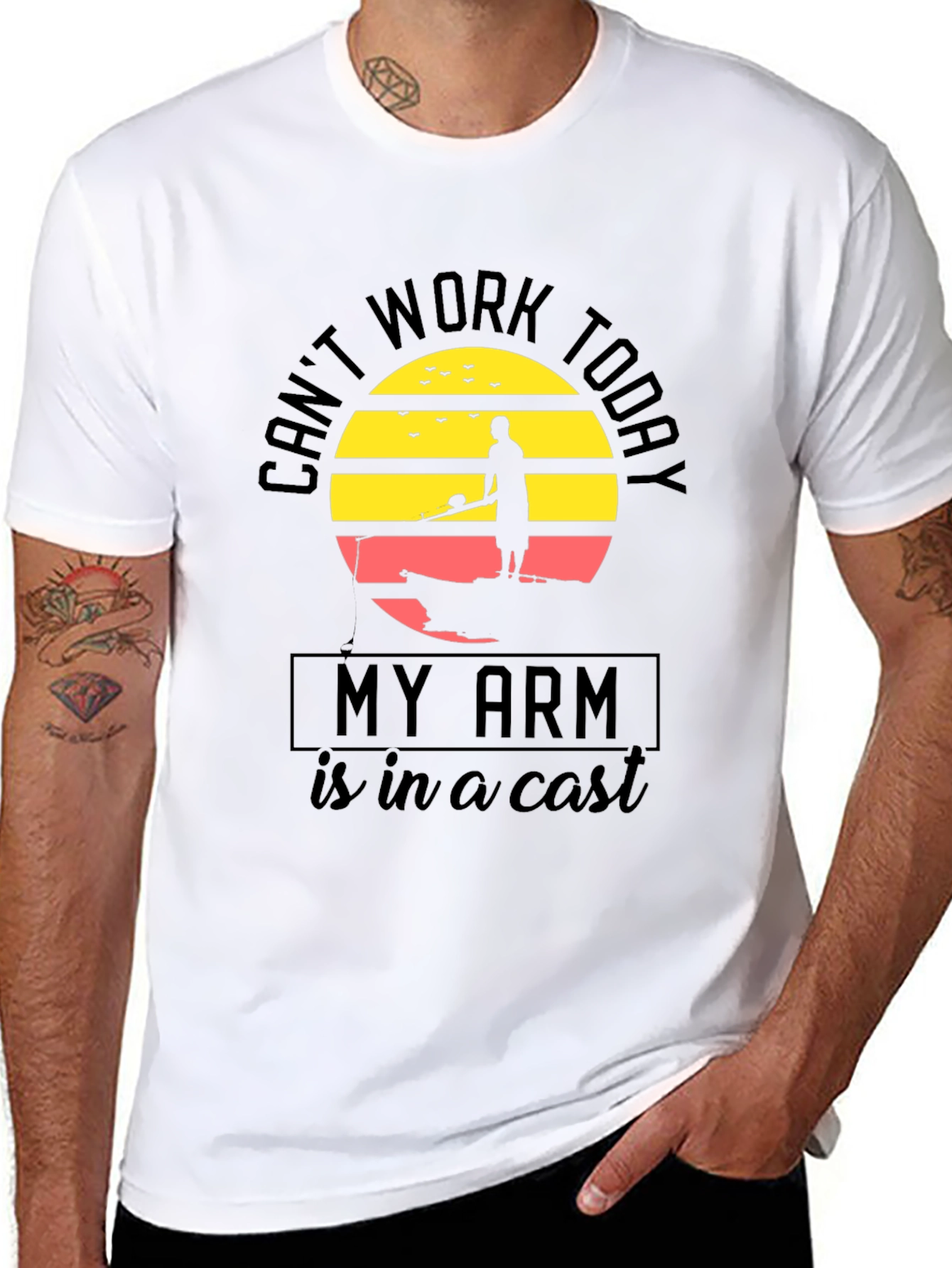 Funny Fishing T-Shirt: Cant Work Today