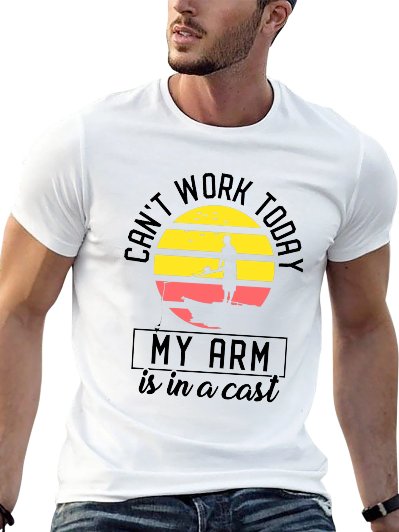 Funny Fishing T-Shirt: Cant Work Today