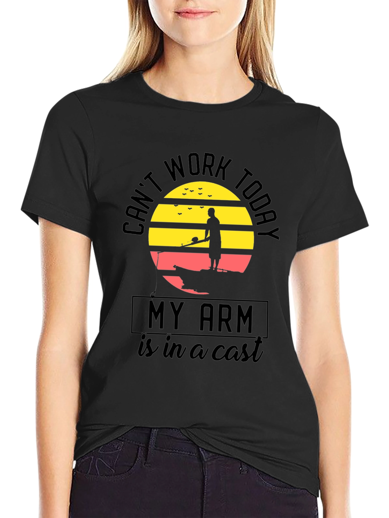 Funny Fishing T-Shirt: Cant Work Today