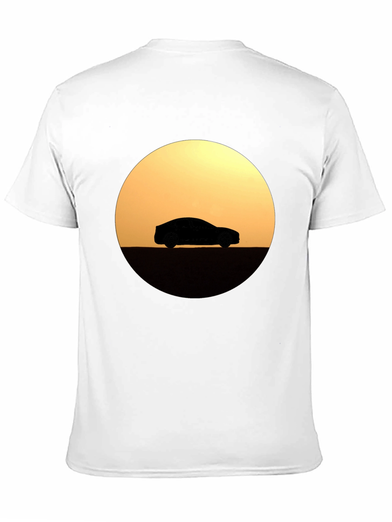 Sunset Car Silhouette T-Shirt - Stylish Graphic Tee