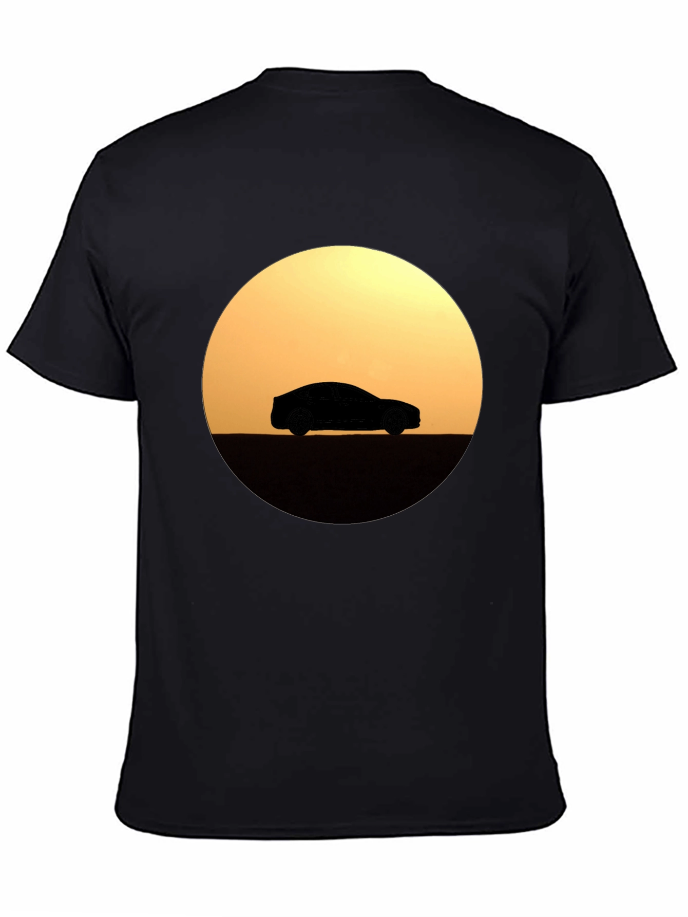 Sunset Car Silhouette T-Shirt - Stylish Graphic Tee