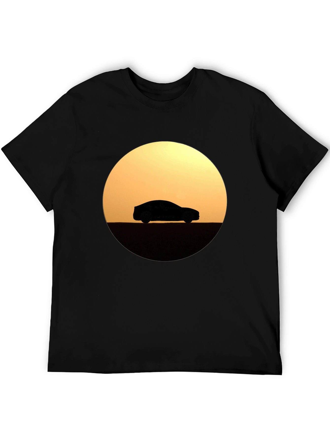 Sunset Car Silhouette T-Shirt - Stylish Graphic Tee
