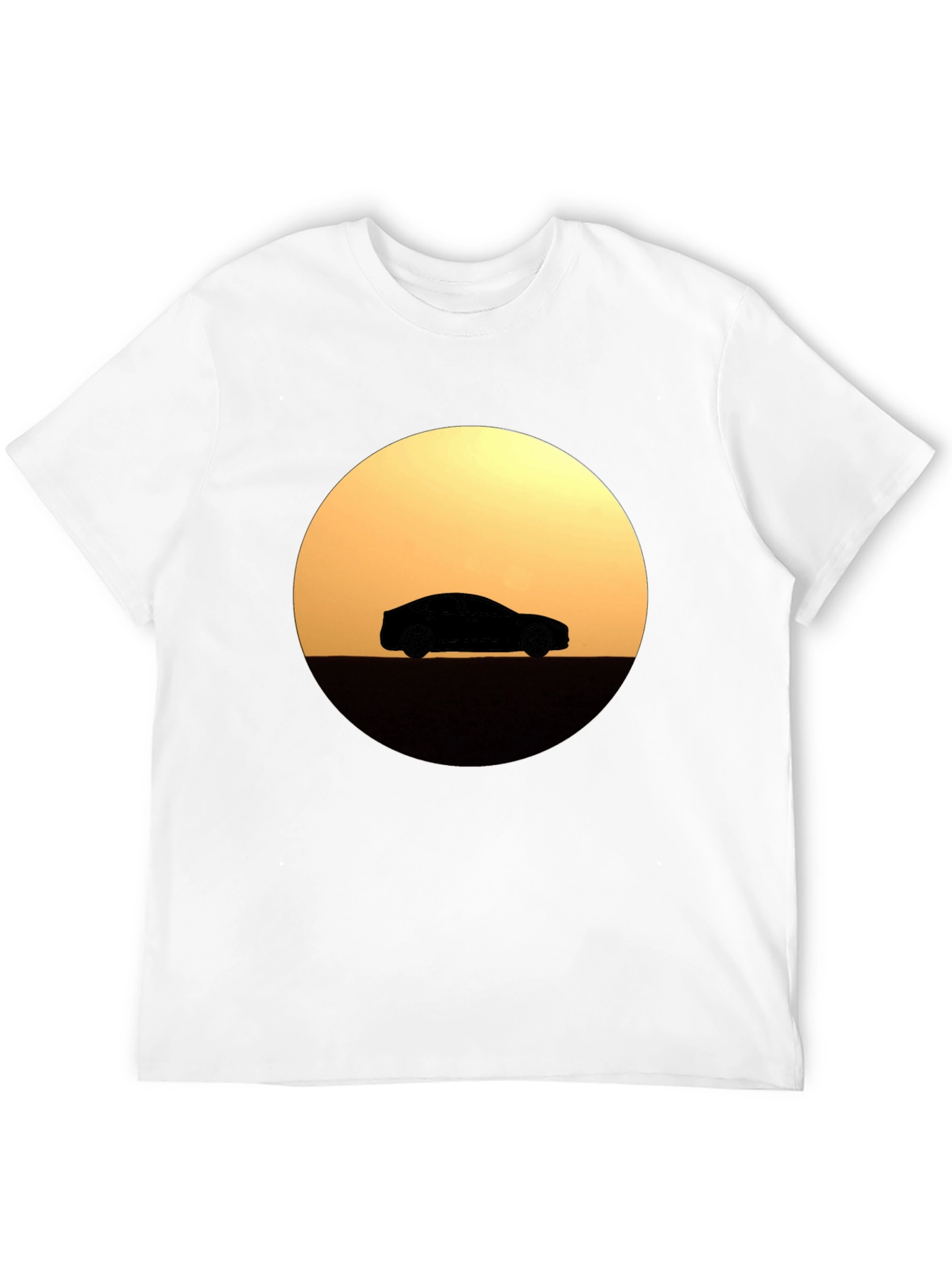 Sunset Car Silhouette T-Shirt - Stylish Graphic Tee