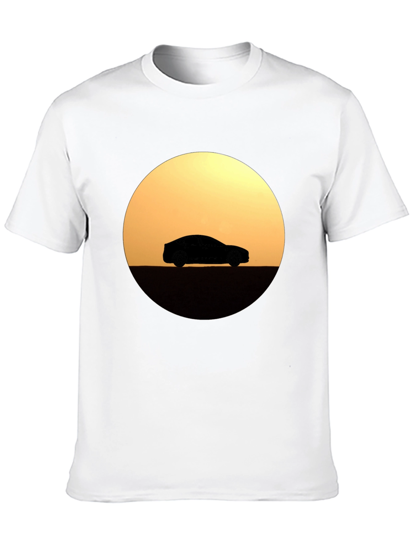 Sunset Car Silhouette T-Shirt - Stylish Graphic Tee