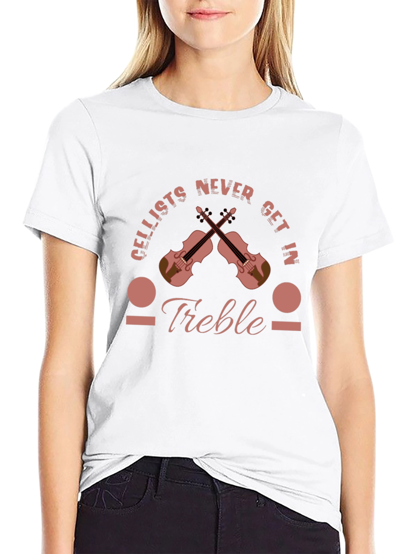 Cellists Never Get In Treble Black T-Shirt