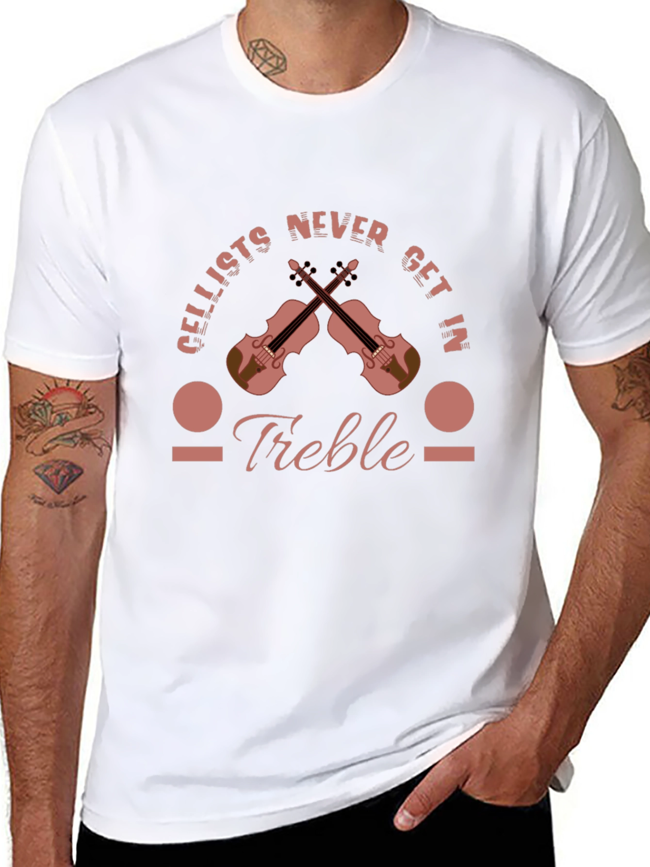 Cellists Never Get In Treble Black T-Shirt