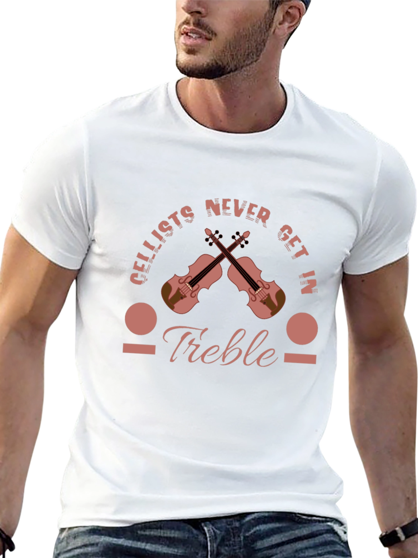 Cellists Never Get In Treble Black T-Shirt