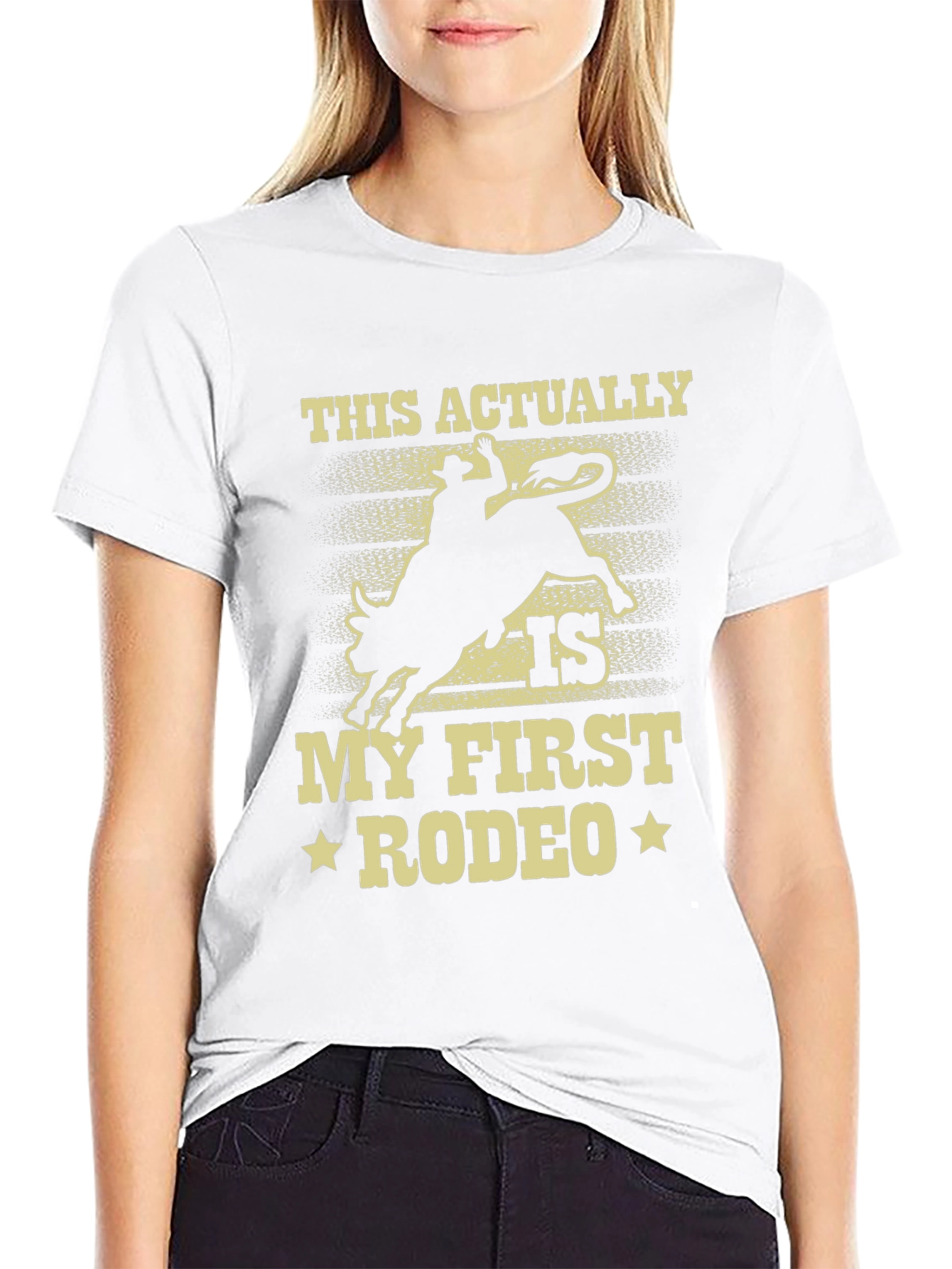 This Actually Is My First Rodeo Black Tee