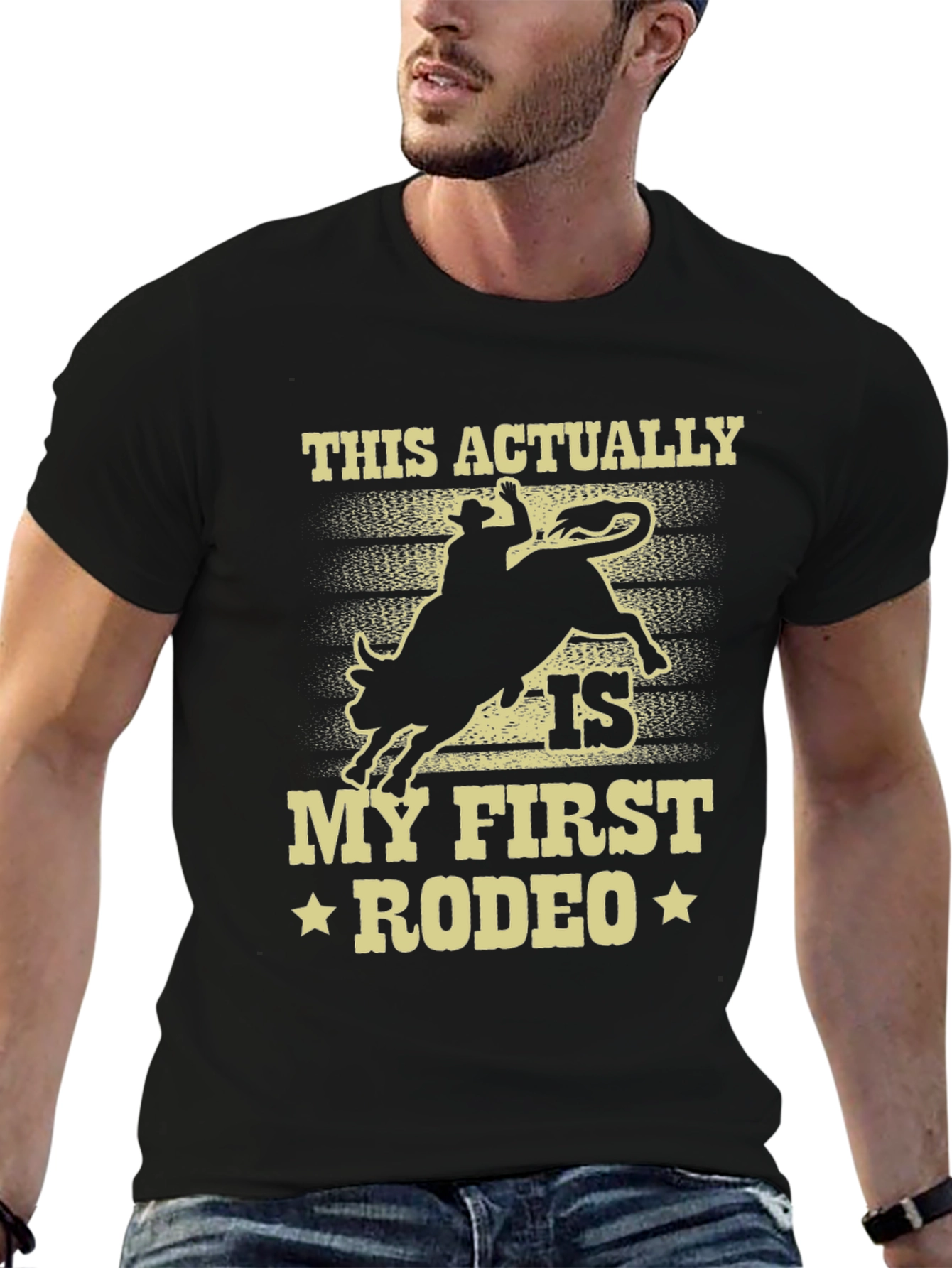 This Actually Is My First Rodeo Black Tee