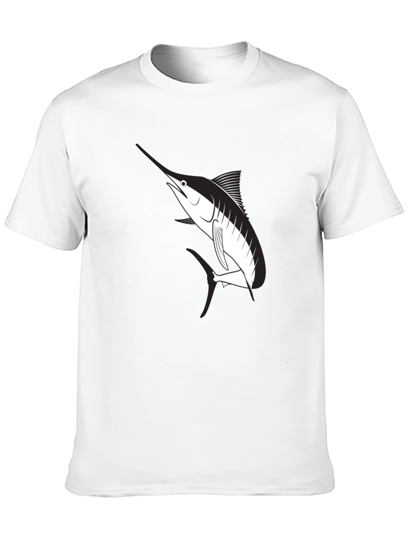 Marlin Graphic Tee - Black Cotton T-Shirt