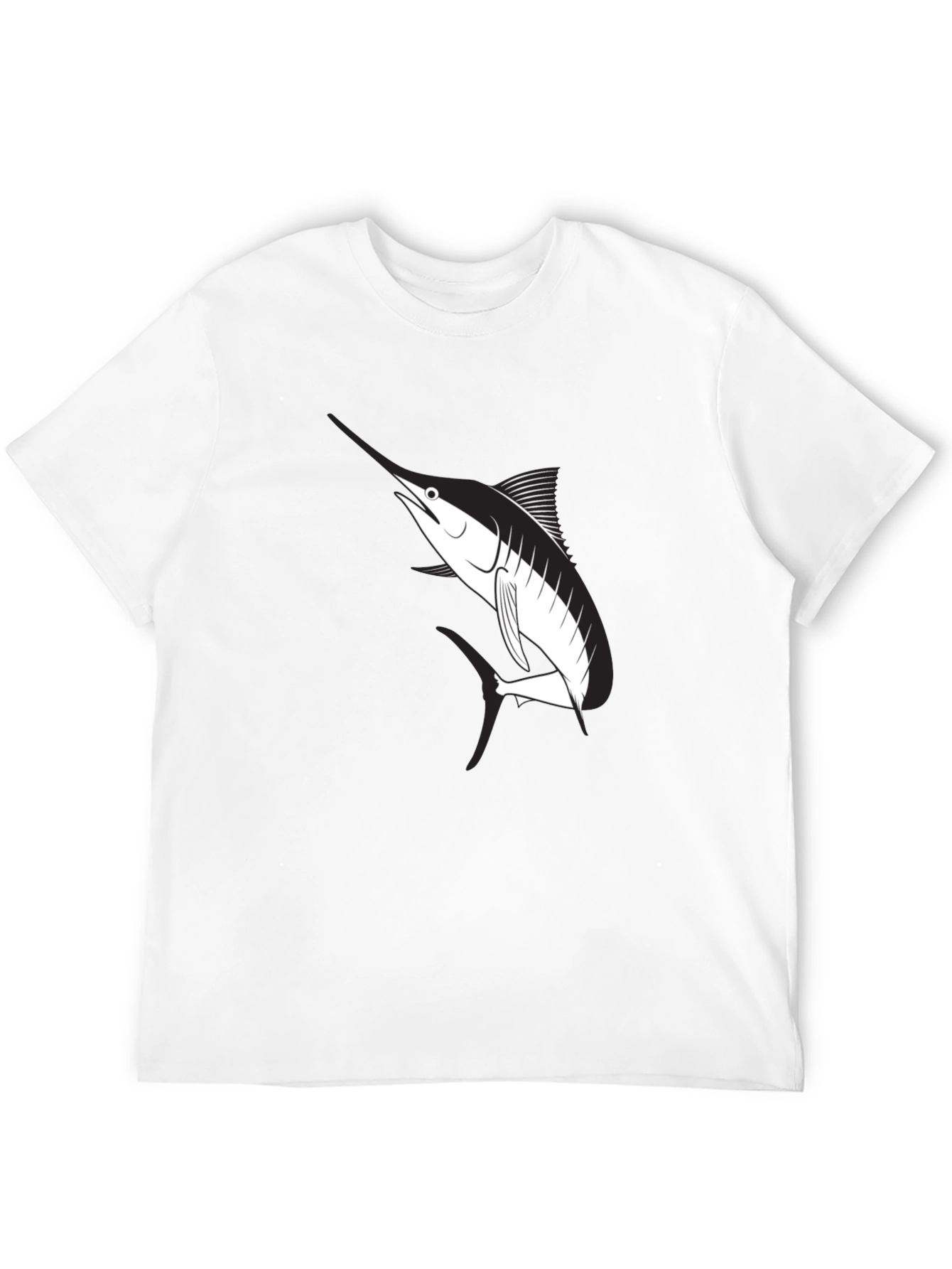 Marlin Graphic Tee - Black Cotton T-Shirt