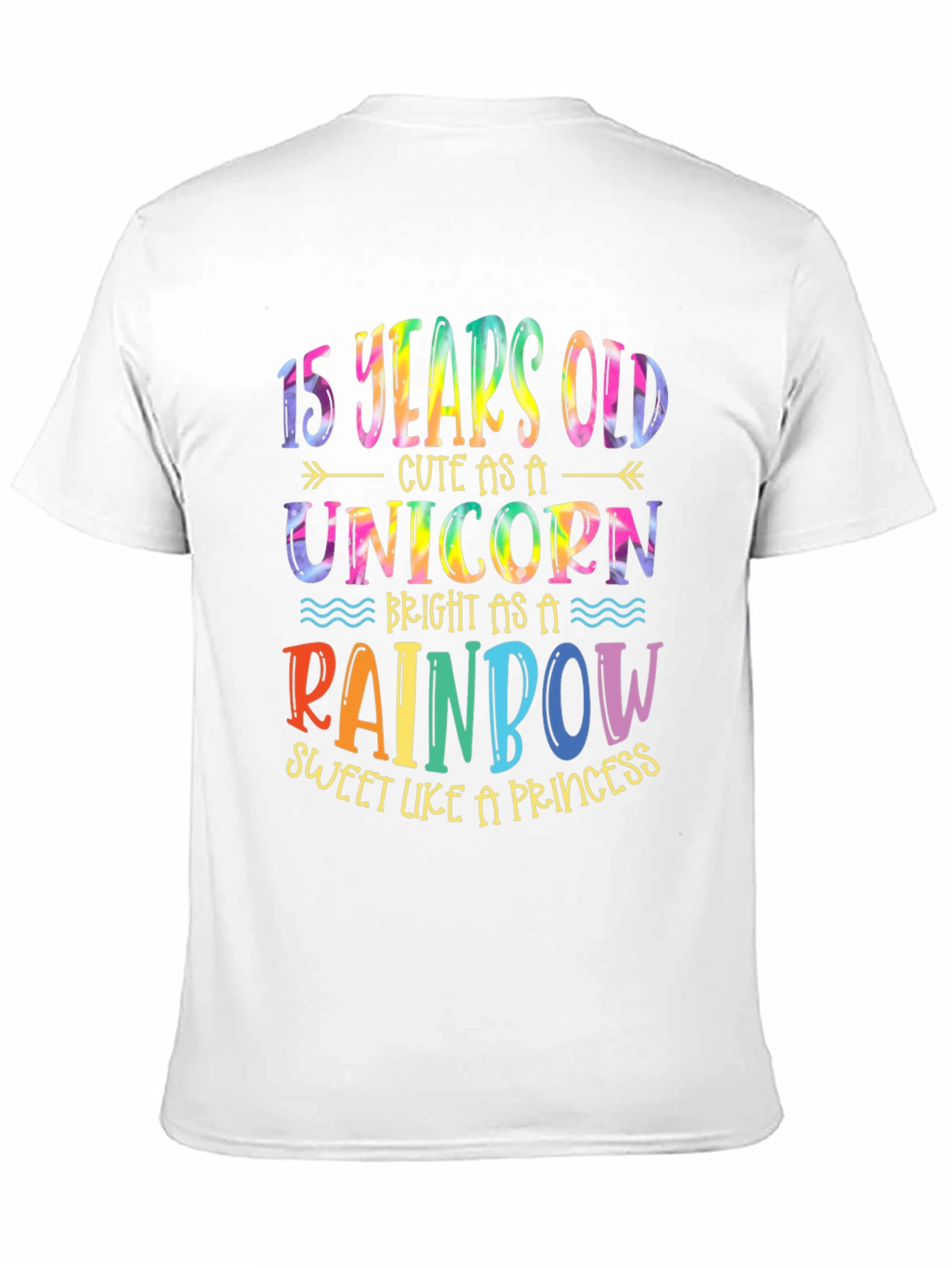 15 Years Old Unicorn Rainbow T-Shirt