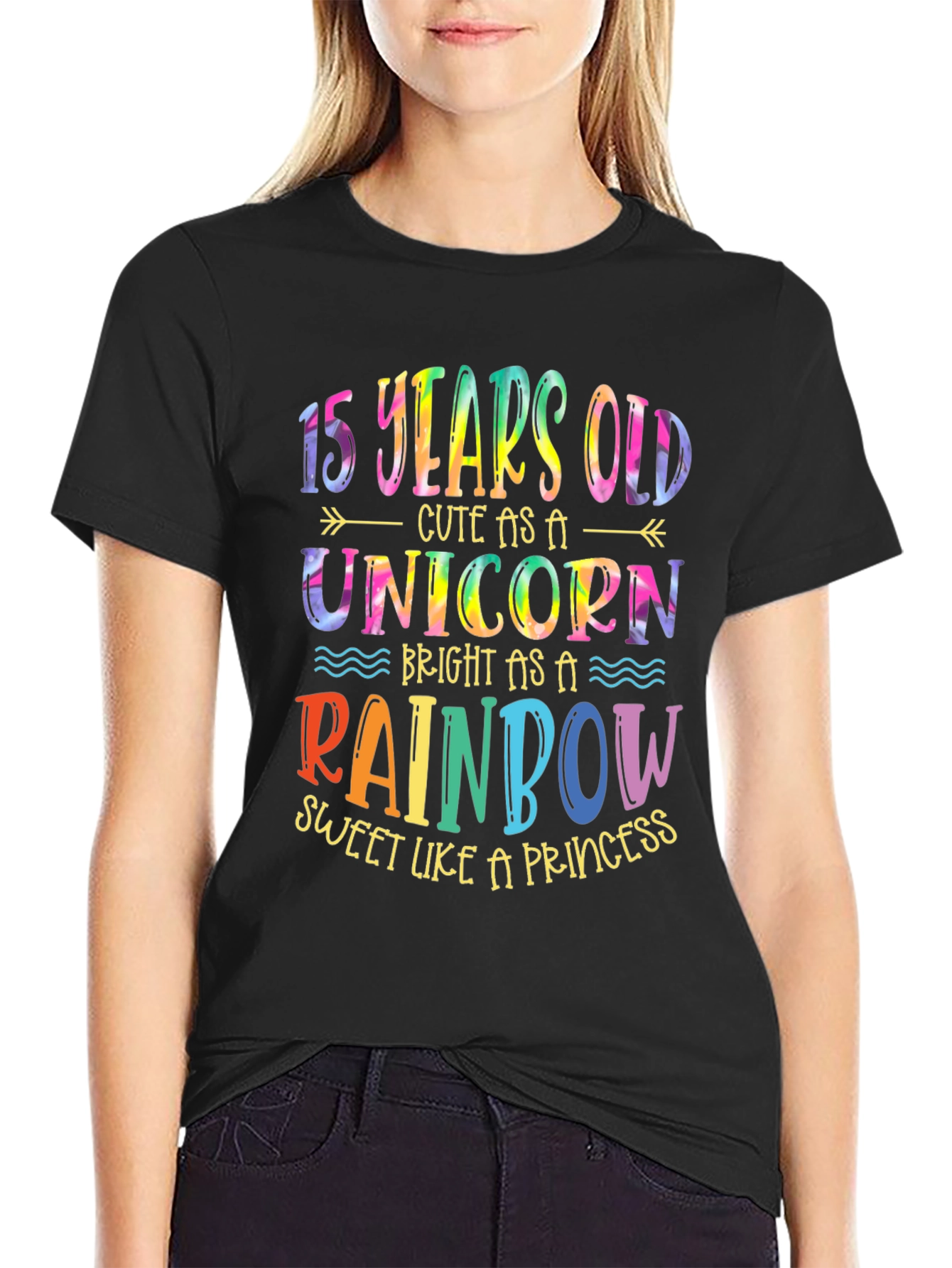 15 Years Old Unicorn Rainbow T-Shirt