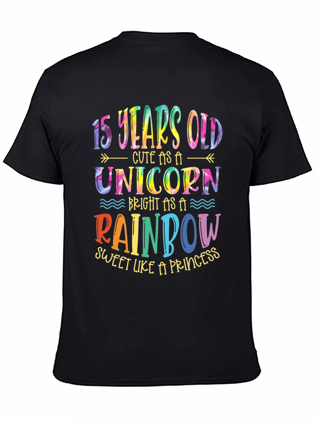 15 Years Old Unicorn Rainbow T-Shirt