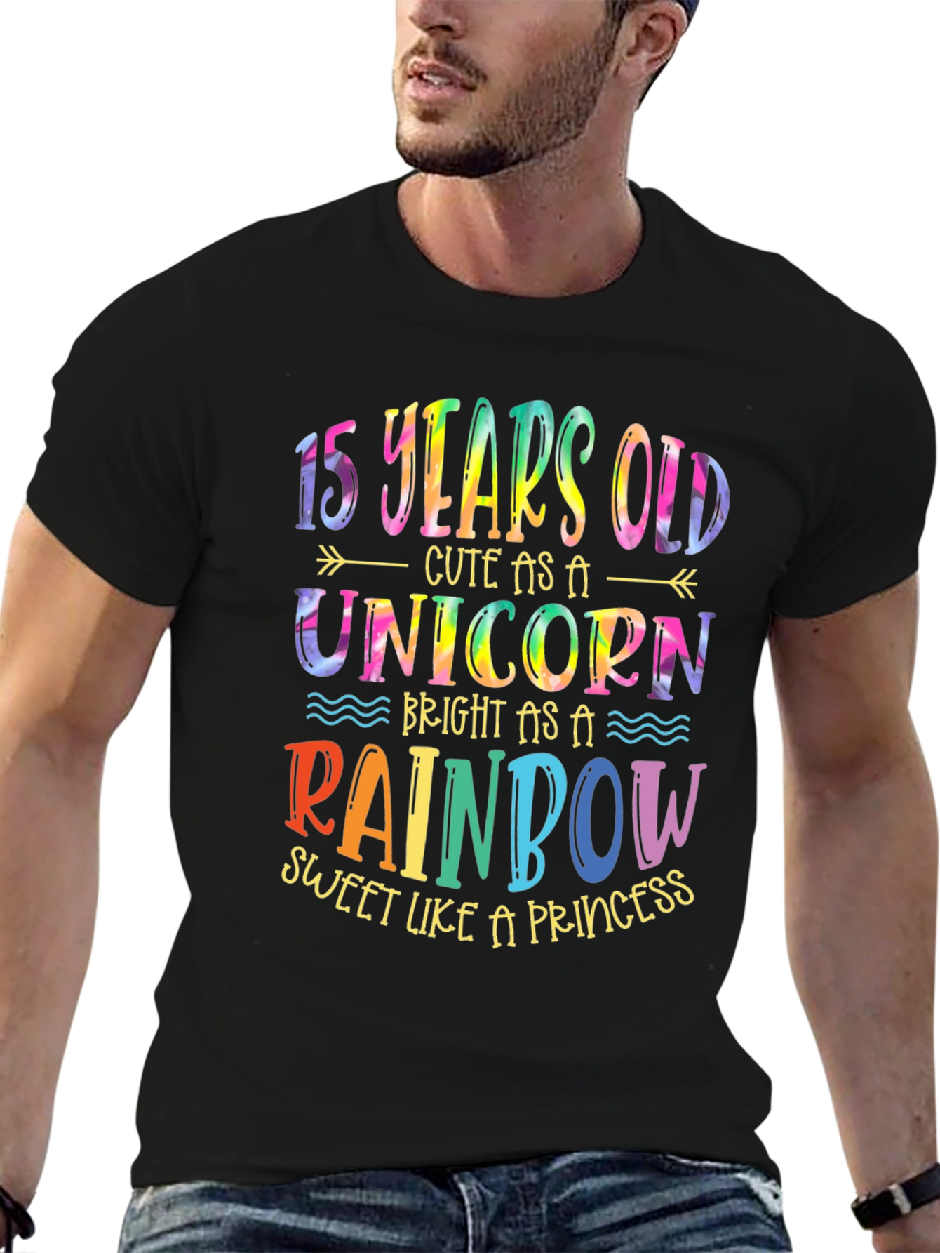 15 Years Old Unicorn Rainbow T-Shirt