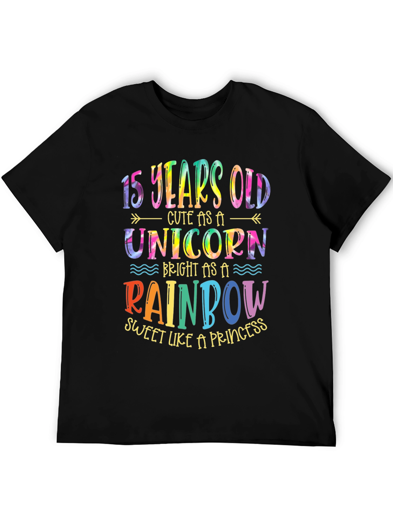 15 Years Old Unicorn Rainbow T-Shirt
