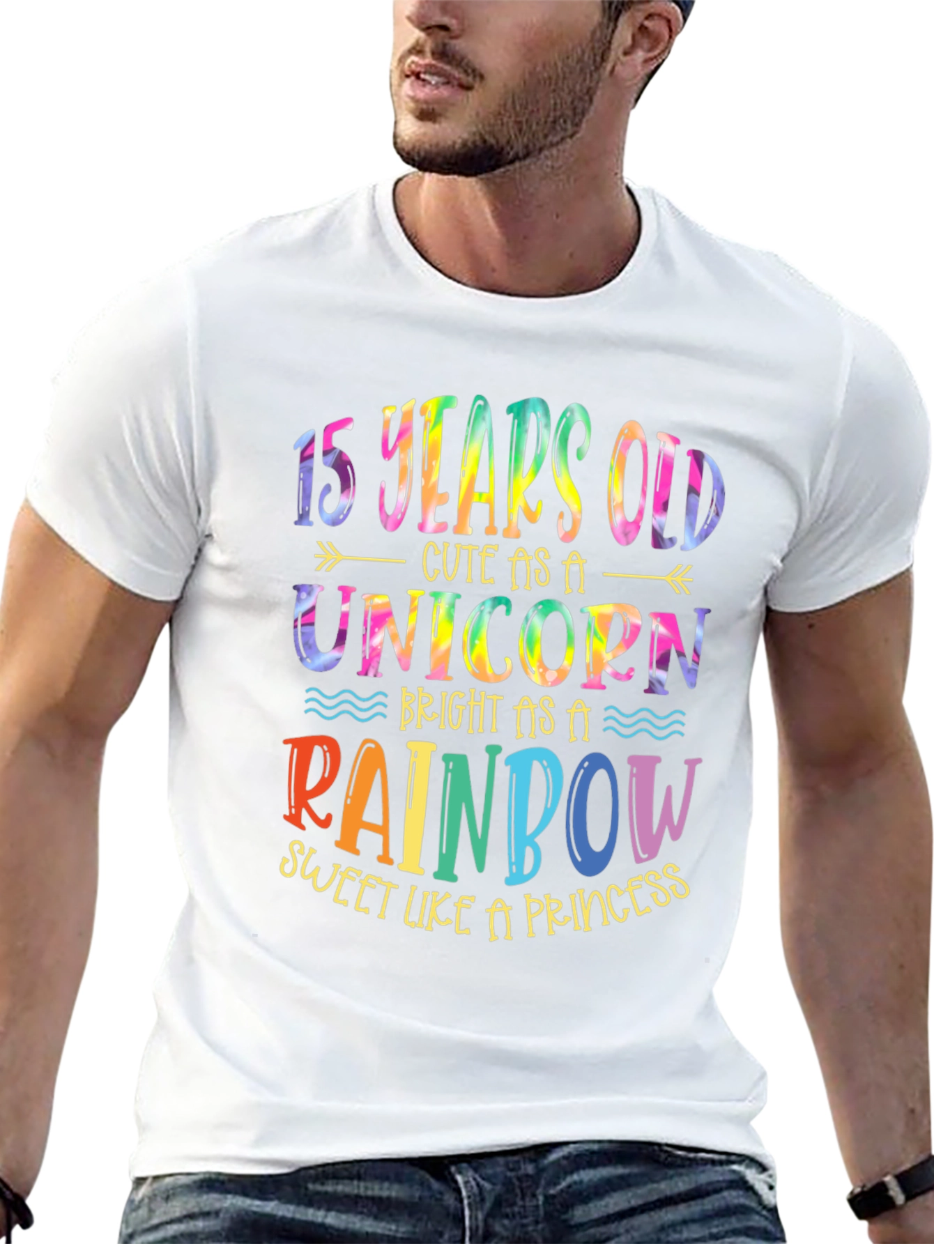 15 Years Old Unicorn Rainbow T-Shirt