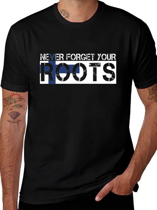 Never Forget Your Roots T-Shirt - Black