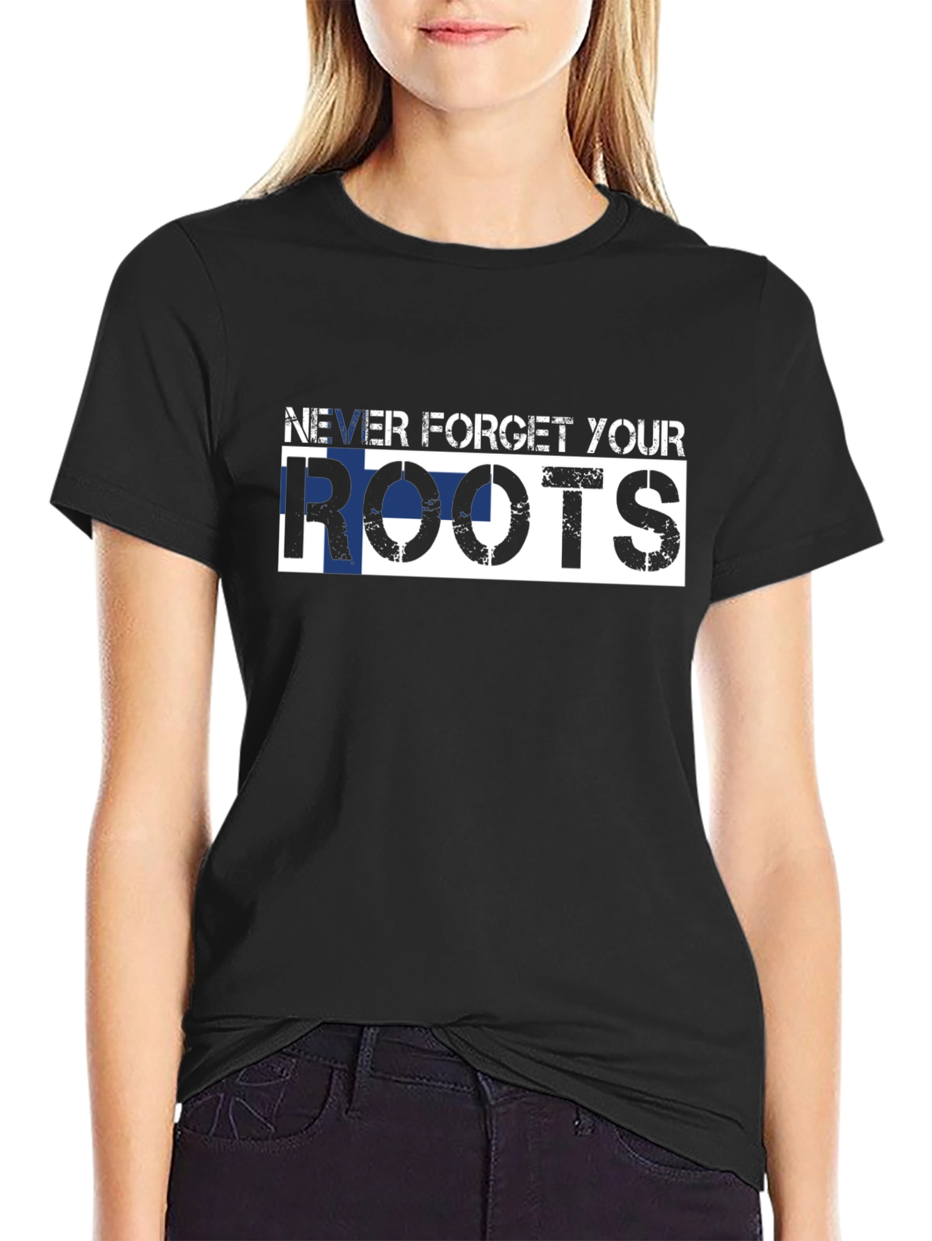 Never Forget Your Roots T-Shirt - Black