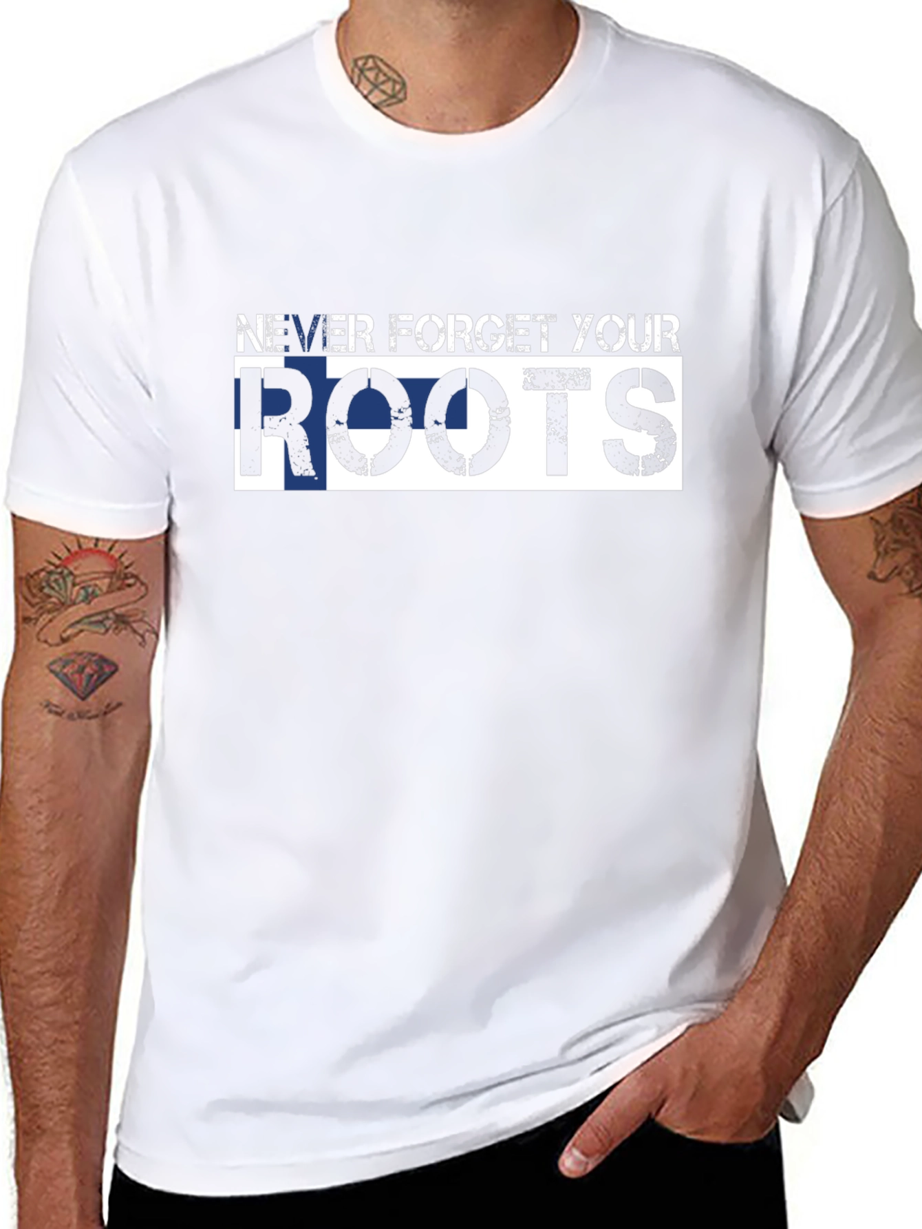 Never Forget Your Roots T-Shirt - Black