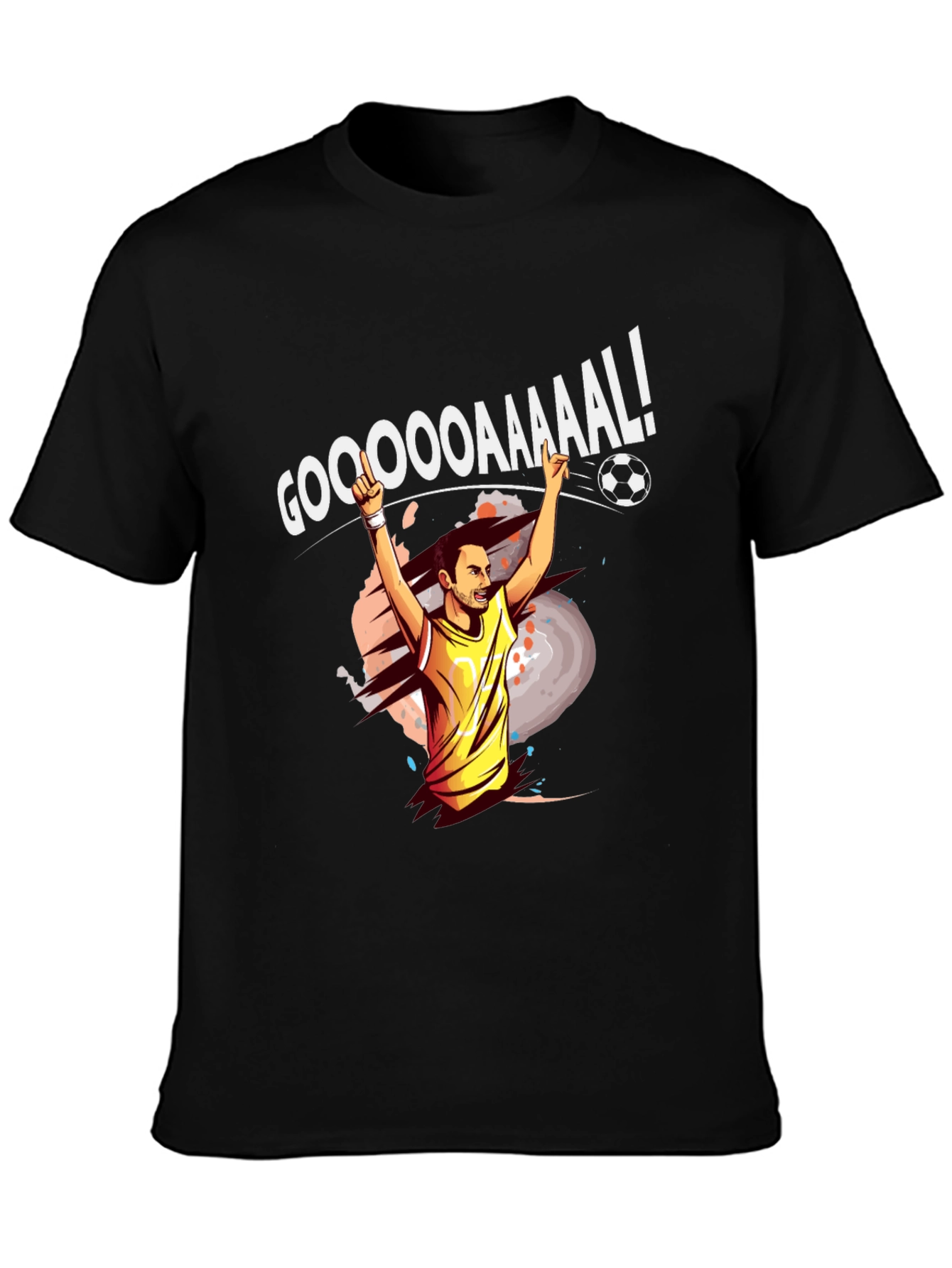 GOOOAAAAL! Soccer Celebration Graphic Tee - Black