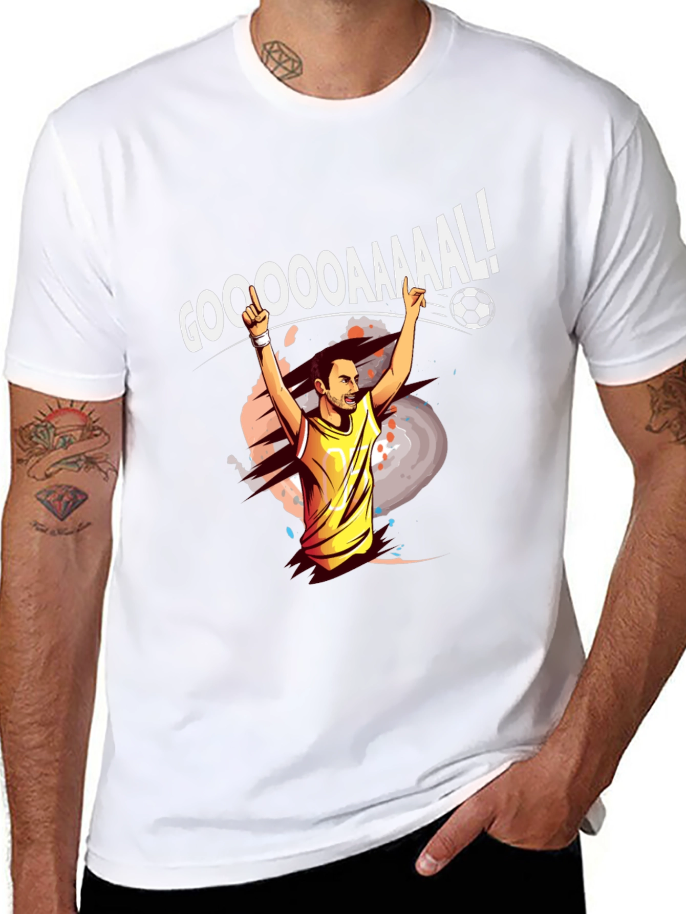 GOOOAAAAL! Soccer Celebration Graphic Tee - Black