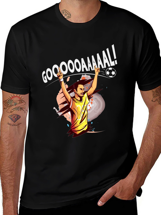 GOOOAAAAL! Soccer Celebration Graphic Tee - Black