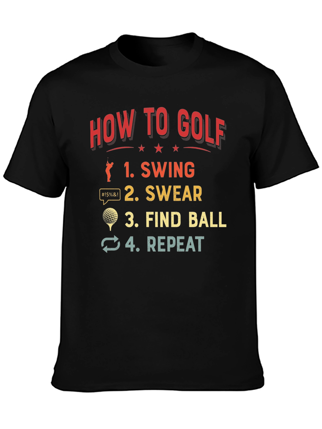 How to Golf T-Shirt Funny Golfing Gift