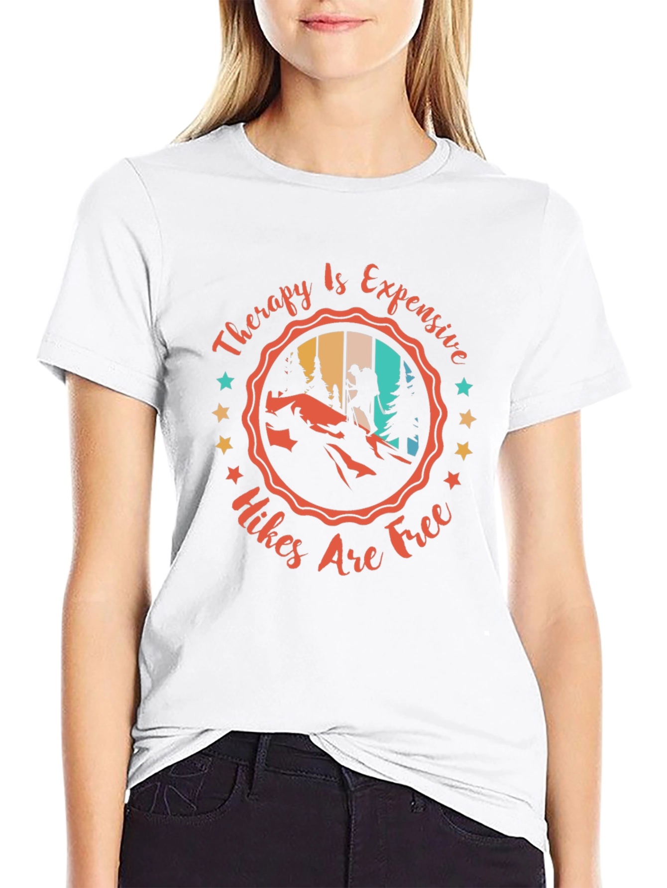 Hiking Therapy T-Shirt - Hikes Are Free