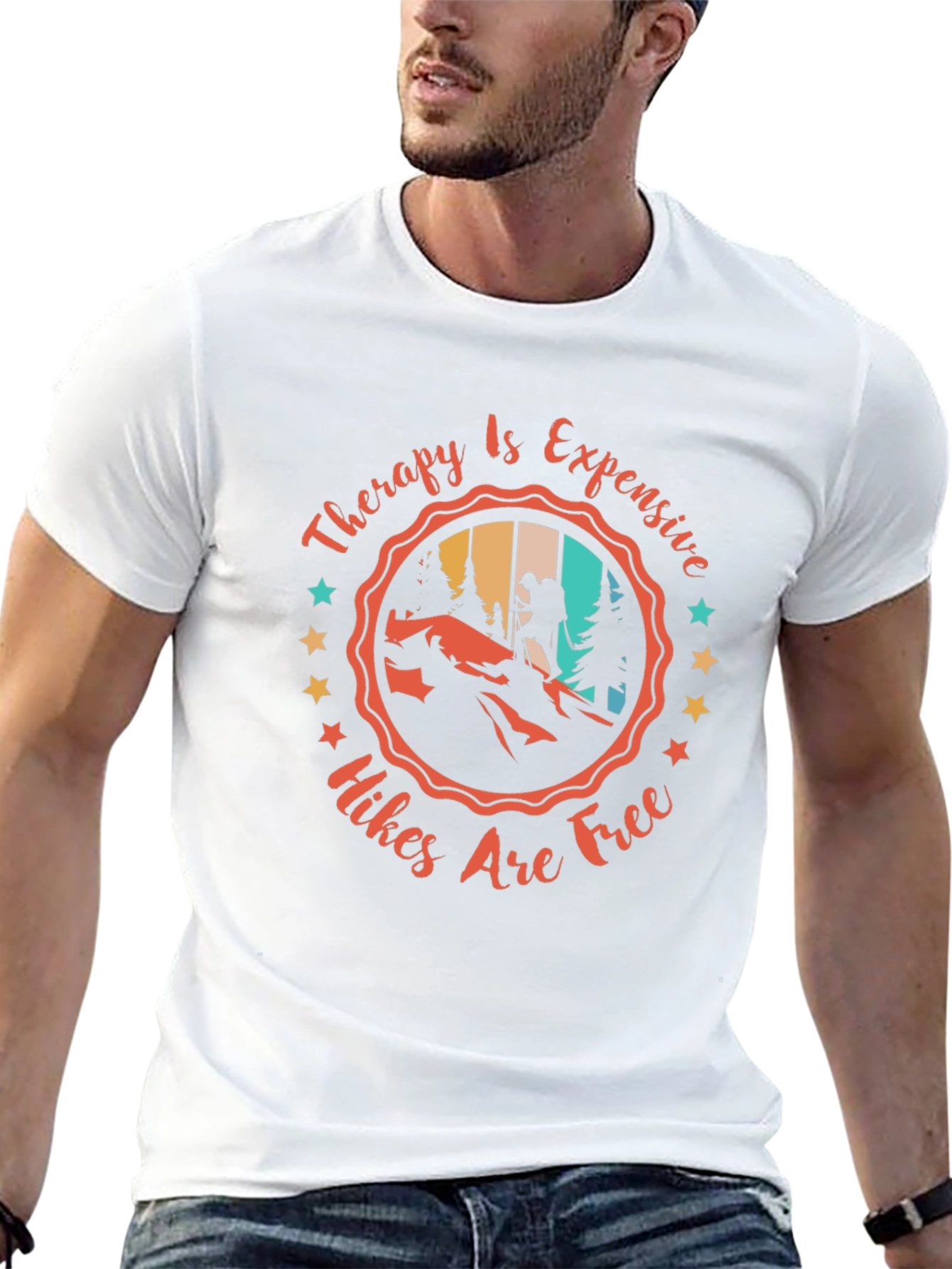 Hiking Therapy T-Shirt - Hikes Are Free